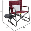 GCI OUTDOOR Freestyle Rocker XL with Side Table Camping Chair | Portable Folding Rocking Chair with Solid