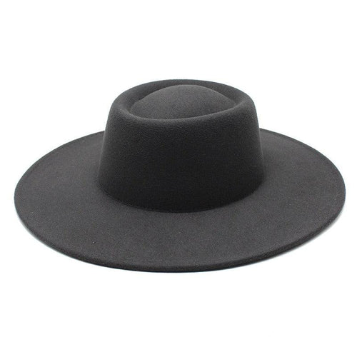Ella Wide Brim Wool Jazz Hat – Stylish Felt Hat in 16 Colors