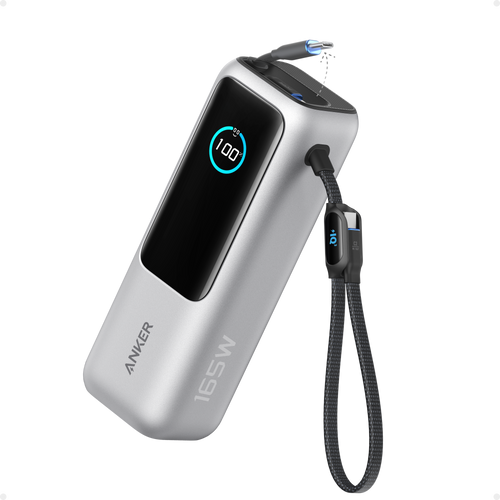 Anker Laptop Power Bank (25K, 165W, Built-In and Retractable Cables)