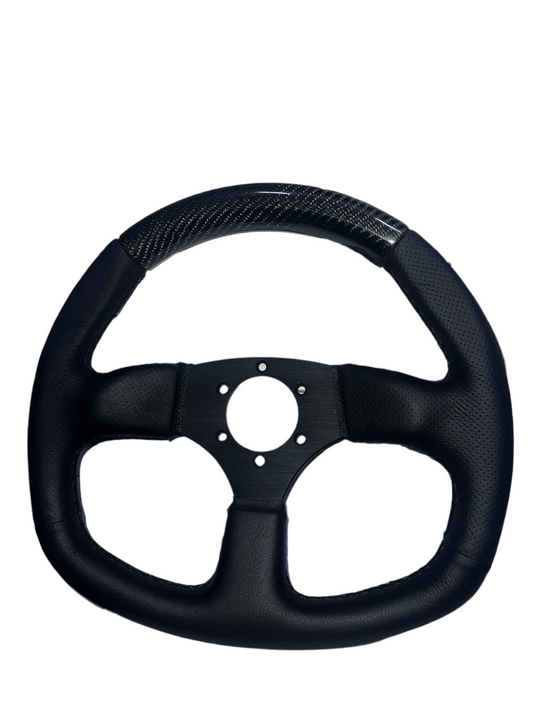 2nd Option Racing Carbon Style Flat Bottom Steering Wheel