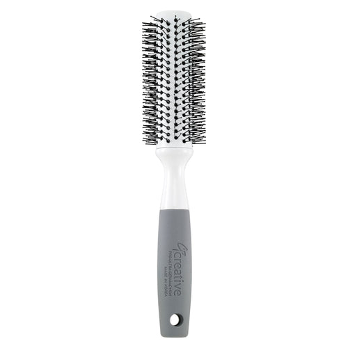 Solid Round Barrel Nylon Bristle  Hair Brush