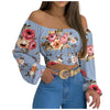 Off Shoulder Cross Tie Long Sleeve Top | Sexy & Trendy Cowgirl Look