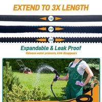 100ft Expandable Garden Hose With Nozzle, Lightweight & Durable, No-Kink Flexible Hose For Car Washing, Outdoor Watering