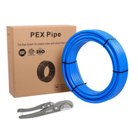 1" 100ft PEX-B Pipe (Blue & Cutter) Plumbingsell