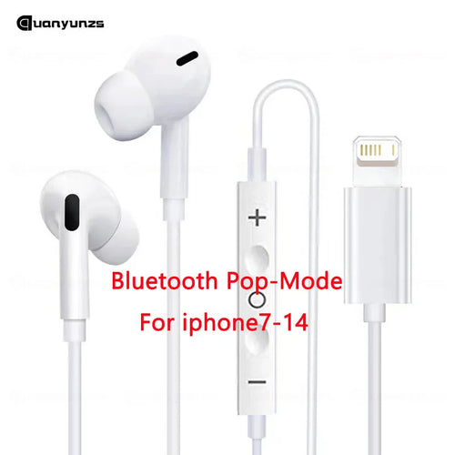 In Ear Earphones For Apple iPhone 16 15  14 13 12 11 Stereo Sound Wired Earbud Bluetooth-compatible Headset 3.5mm For all phone
