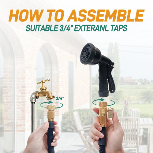 100ft Expandable Garden Hose With Nozzle, Lightweight & Durable, No-Kink Flexible Hose For Car Washing, Outdoor Watering