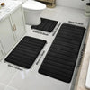 3 Pcs Bathroom Rug Set Soft Foot Mat Absorbent Memory Foam Dry Fast Non-slip Floor Kitchen Shower Room Doormat Toilet Floor Mat