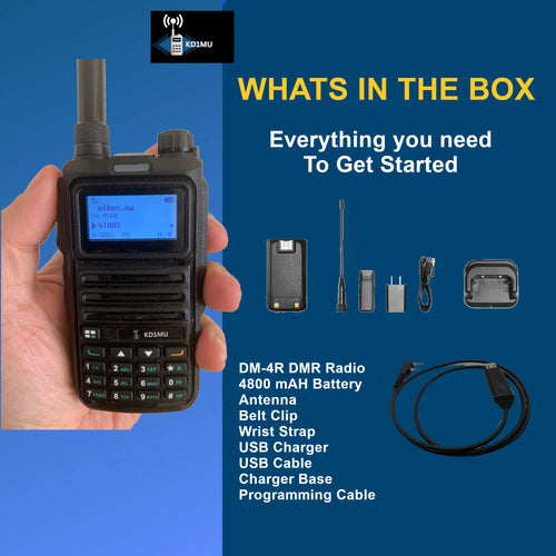 KD1MU DM-4R Dual Band Dual Mode DMR Radio