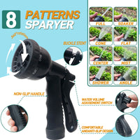 100ft Expandable Garden Hose With Nozzle, Lightweight & Durable, No-Kink Flexible Hose For Car Washing, Outdoor Watering