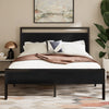 HOOMIC Platform Bed Frame with Rustic Wooden Headboard and Footboard, Heavy Duty 12 Metal Slats Strong Support Allewie