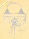 Luxury Rhinestone Lingerie Body Chain Set – Shimmering Crystal Bra & Thong Waist Harness Set for Festivals, Raves & Exotic Clubwear