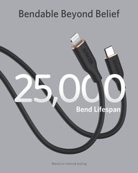 Anker <b>641</b> USB-C to Lightning Cable (Flow, 3 ft Silicone)