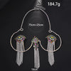 Sexy Tassel Color Crystal Chest Chain Necklace Women Bikini Accessories Sparkling Rhinestone Bra Body Chain Beach Charm Lingerie