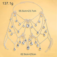 Exaggerated Rhinestone Butterfly Body Chain Top – Luxury Crystal Butterfly Pendant Bra Harness for Stage Costumes, Festivals & Raves