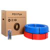 1/2" 600ft, 300ft x 2, PEX-B Pipe, Red & Blue & Cutter Plumbingsell