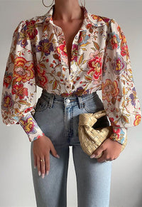 Long Sleeved Single Breasted Casual Top | Colorful Cowgirl Fashion for Every Day