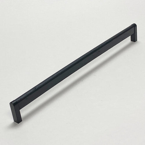 Black Wood and Metal "Crossing" Cabinet Knob and Drawer Handles Euro • Knobs