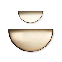 Brushed Bronze "Horizon" Semi-circle Drawer Pulls Euro • Knobs