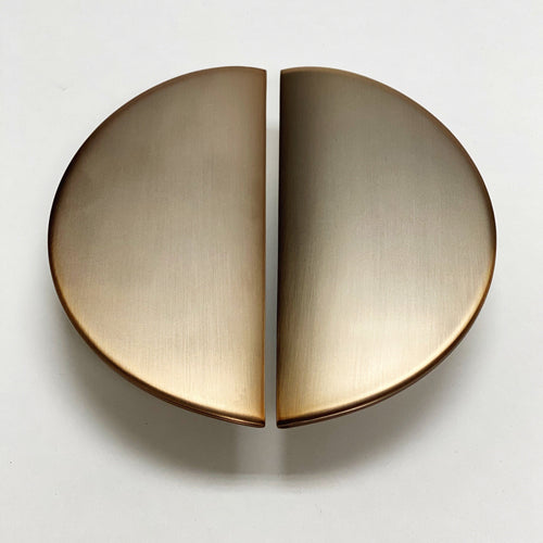 Brushed Bronze "Horizon" Semi-circle Drawer Pulls Euro • Knobs