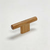 Lacquered Oak "Join" Wood Cabinet Knobs and Drawer Handles Euro • Knobs