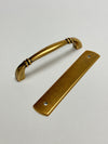 Backplate Antique Brass "Portofino" Drawer Pull and Knob Euro • Knobs