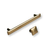 Brushed Bronze "Flow" T-Bar Cabinet Knob and Drawer Pull Euro • Knobs