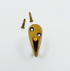 Antique Brass "Capri" Single Modern Wall Hat and Coat Hook Euro • Knobs