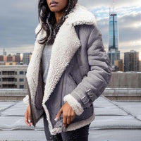 Western Fur & Suede Coat | Stylish Country Girl Jacket for Fall & Winter