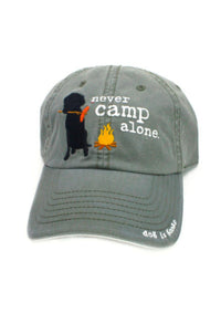 Hat: Never Camp Alone Dog is Good