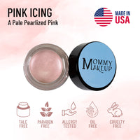 Pink Icing Any Wear Creme - A Waterproof Multi-tasking creme to powder product for eyes, cheeks & lips. Can be worn anywhere Mommy Makeup
