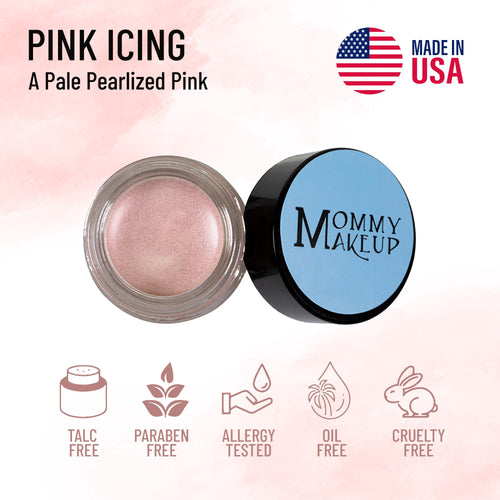 Pink Icing Any Wear Creme - A Waterproof Multi-tasking creme to powder product for eyes, cheeks & lips. Can be worn anywhere Mommy Makeup