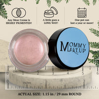 Pink Icing Any Wear Creme - A Waterproof Multi-tasking creme to powder product for eyes, cheeks & lips. Can be worn anywhere Mommy Makeup