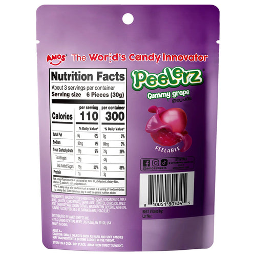 Amos Peelerz Grape 6 pack (3 oz)