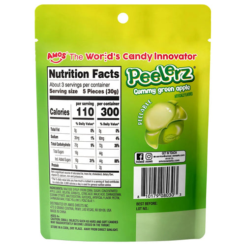 Amos Peelerz Green Apple 6 pack (3 oz)