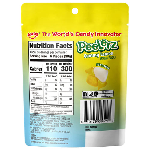 Amos Peelerz Lemon 6 pack (3oz)