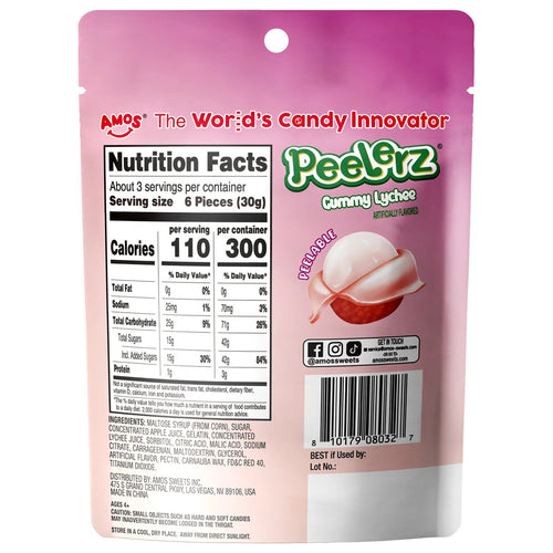 Amos Peelerz Lychee 6 pack (3oz)
