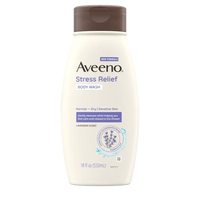 Aveeno Stress Relief Oat Body Wash Lavender Scent 18 oz