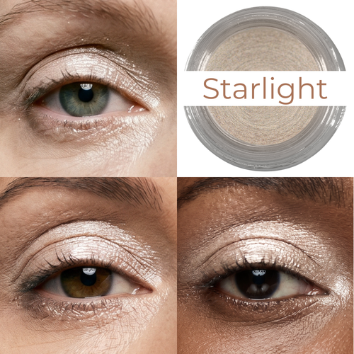 Starlight Any Wear Creme - A Waterproof Multi-tasking creme to powder product for eyes, cheeks & lips. Can be worn anywhere