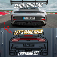 Your Personalized Metal Neon Car Wall Art - (Front and rear views only)