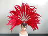 Red Feather Showgirl Headdress