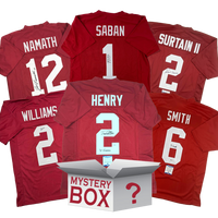 Autographed/Signed Alabama University College Football Jersey Mystery Box with PSA JSA or Beckett COA