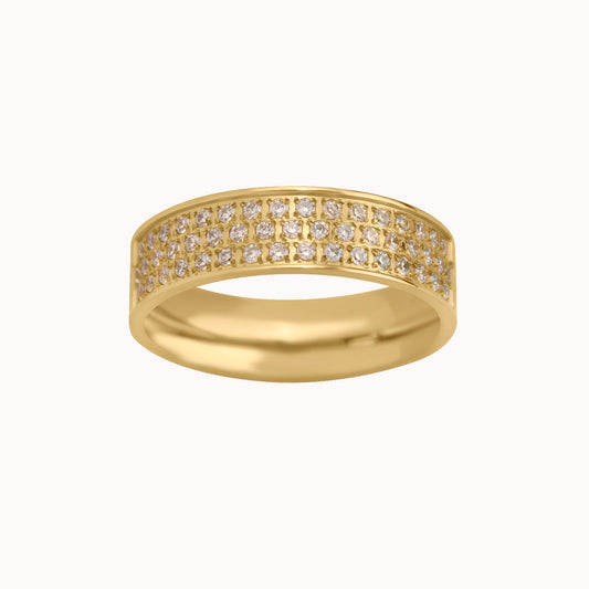 Alexandra Pavé Row Ring Caris Jewelry
