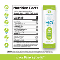 H2O ELECTROLYTES™ - Lemon Lime | Zero Sugar Electrolyte Powder Cellutrex