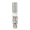 10 Pcs 1/4 Turn Stop Angle Valve, 1/2" Nominal (5/8" OD) Compression x 3/8" OD With Stainless Steel Water Hammer Arrestor, Chrome Plated Brass