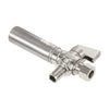10 Pcs 1/4 Turn Stop Angle Valve, 1/2" Barb Crimp PEX x 3/8" OD With Stainless Steel Water Hammer Arrestor, Chrome Plated Brass