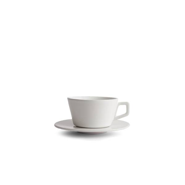 8oz Small Latte Cup & Saucer - White Created Co.