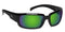 Polarized Amber with Green Mirror / No Bifocal/Reader (Plano) ($90) / Glossy Black