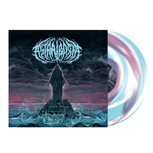 Astralborne - Eternity's End on Baby Blue with White Mauve Purple Swirl Vinyl LP