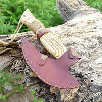 Custom Hand Engraved Ax Pizza Cutter with J2 Steel Blade
