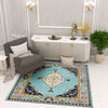 Premium Hand-Tufted Rug Made of 100% Wool  - Aydin Sky - 6x6 Feet